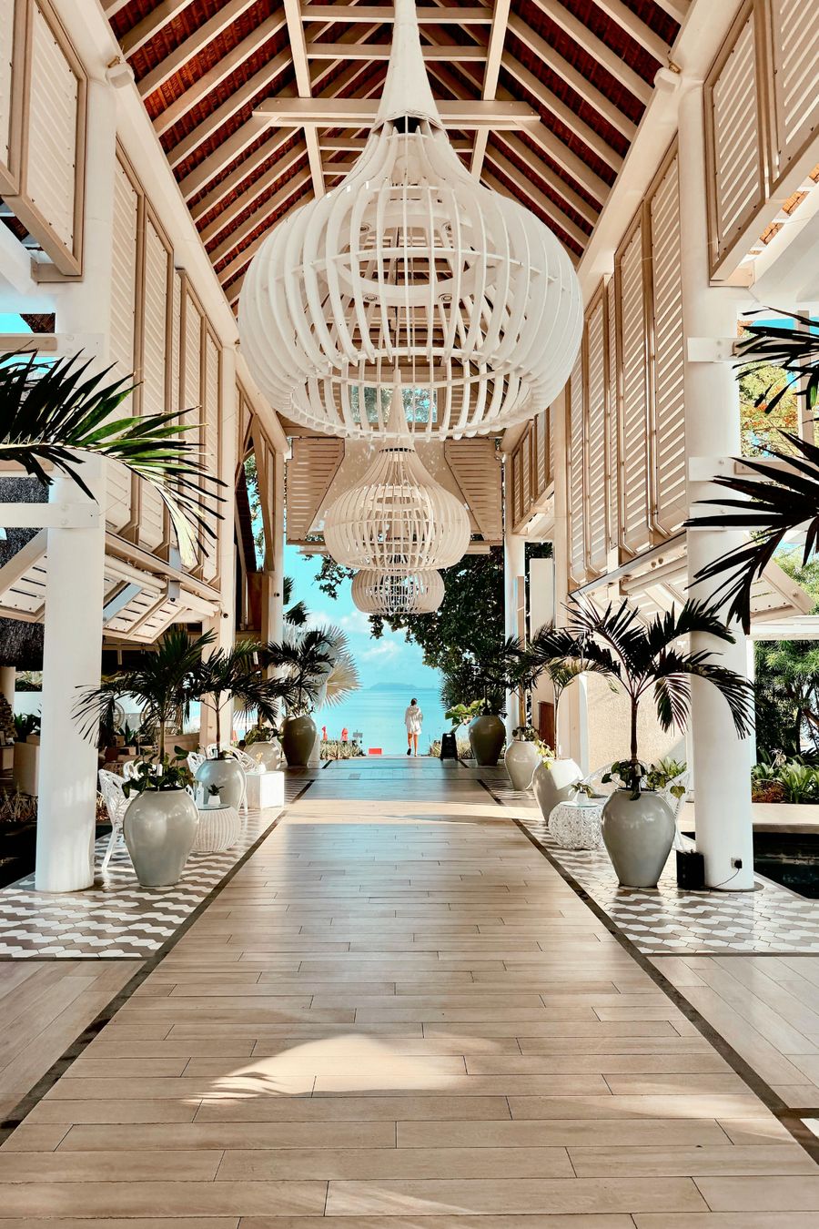 Resort walkway to the sea